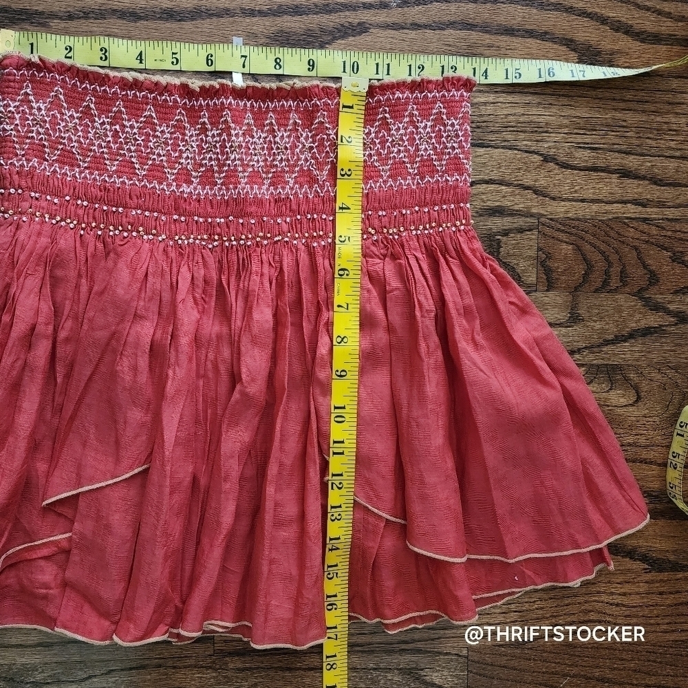 Free People lip smocking good skirt size S - Picture 5 of 7
